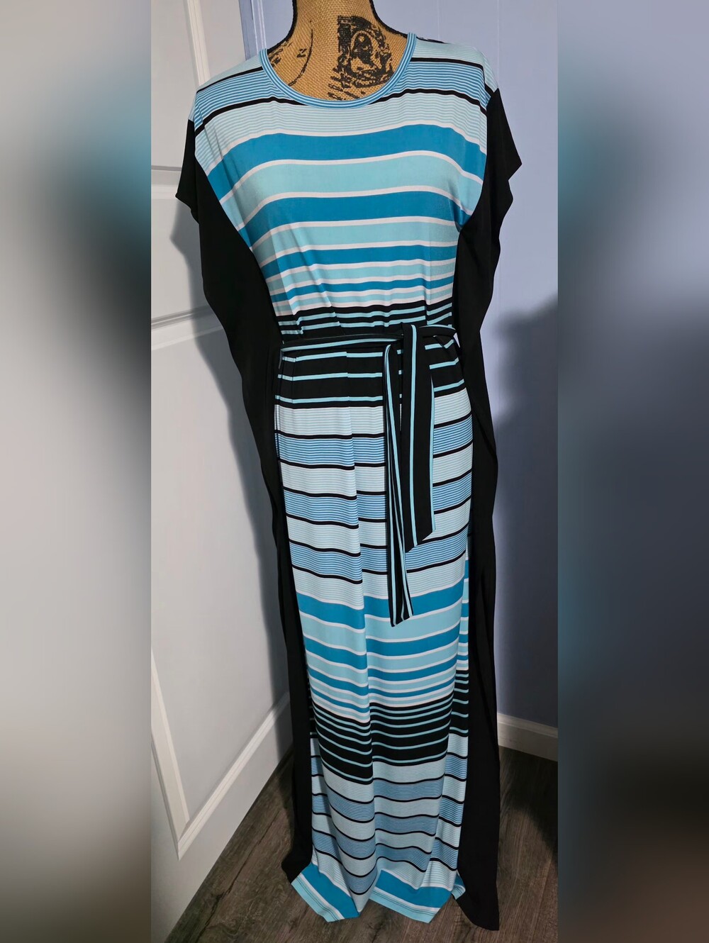 MICHAEL KORS Maxi Dress - Blue & Black Size S